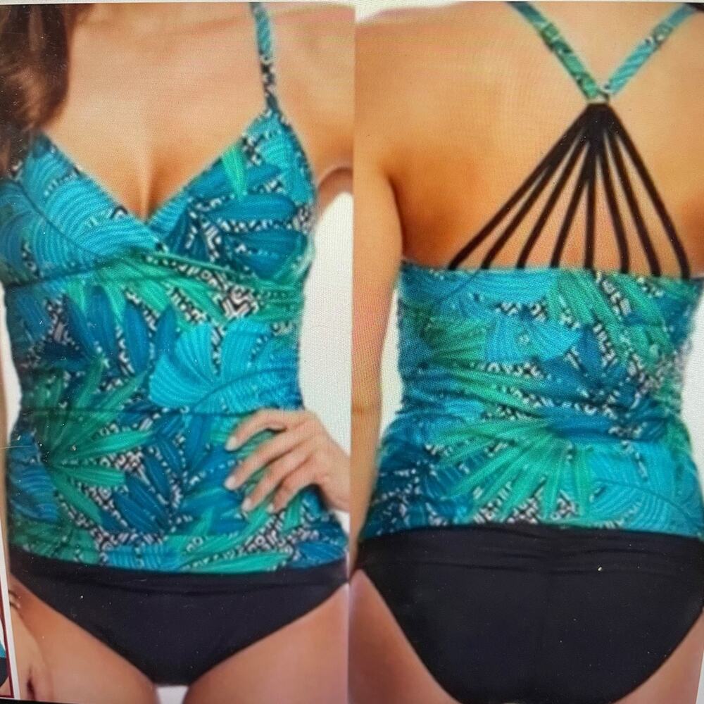 Jantzen One Piece Swimsuit Tropical Palm Tree Print